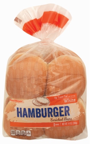 Fred Meyer™ White Hamburger Buns Perspective: front