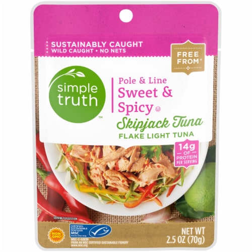 Simple Truth™ Pole & Line Sweet & Spicy Skipjack Tuna Pouch Perspective: front