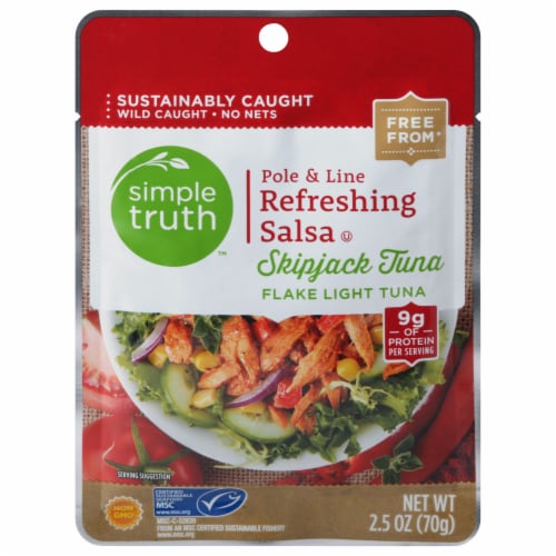 Simple Truth™ Pole & Line Refreshing Salsa Skipjack Tuna Pouch Perspective: front