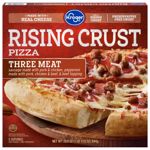 Calories in Kroger Three Meat Pizza Self Rising Crust