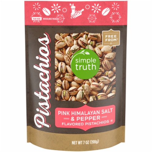 Simple Truth® Pink Himalayan Salt & Pepper Pistachios Perspective: front
