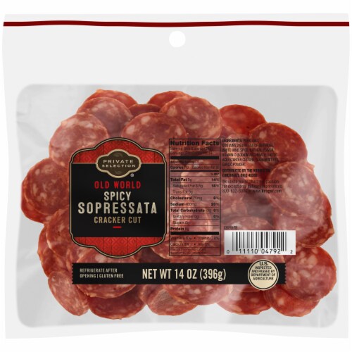 Private Selection® Old World Cracker Cut Spicy Sopressata Perspective: front