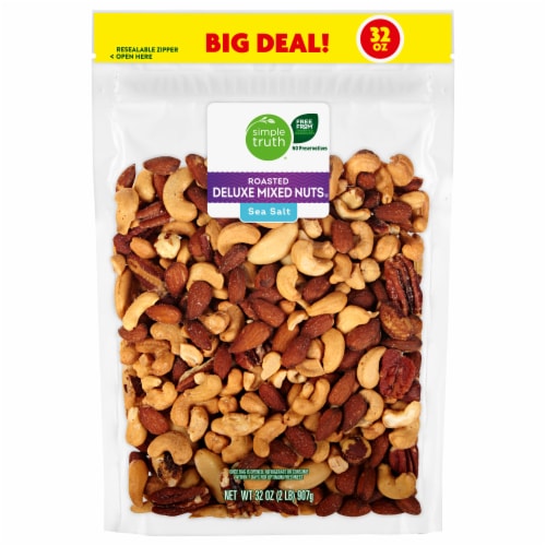 Simple Truth® Sea Salt Roasted Deluxe Mixed Nuts Perspective: front