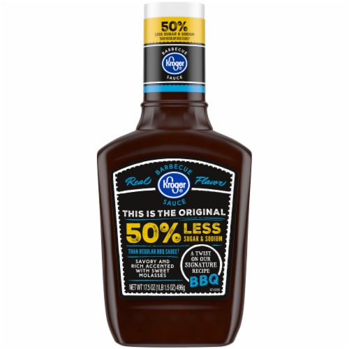 Kroger® Reduced Sugar & Sodium Barbecue Sauce Perspective: front