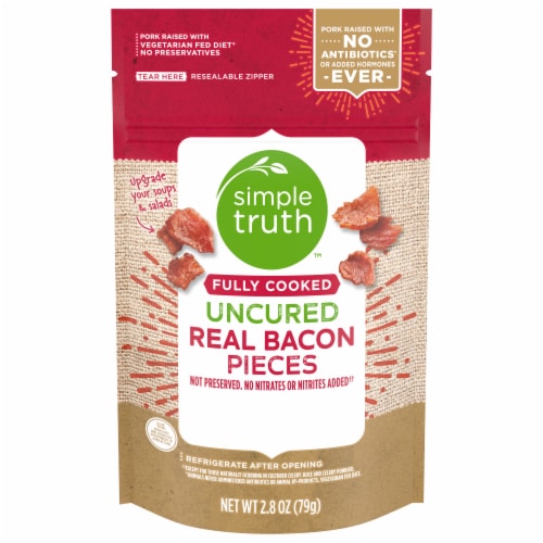 Simple Truth™ Fully Cooked Uncured Bacon Pieces Perspective: front