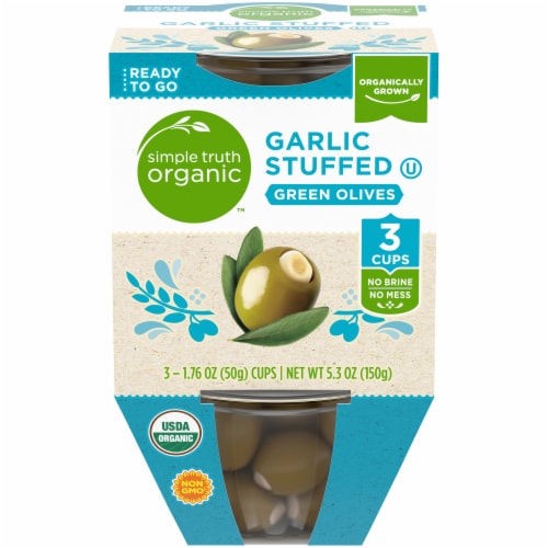 Simple Truth Organic™ Garlic Stuffed Green Olives Perspective: front