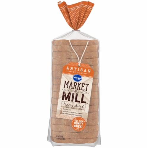 Kroger® Market & Mill Artisan Style Golden Honey Wheat Bakery Bread Perspective: front