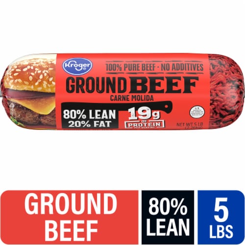 Kroger® 80/20 Ground Beef Roll 5 LB Perspective: front