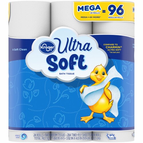 Kroger® Ultra Soft Toilet Paper Mega Roll Perspective: front
