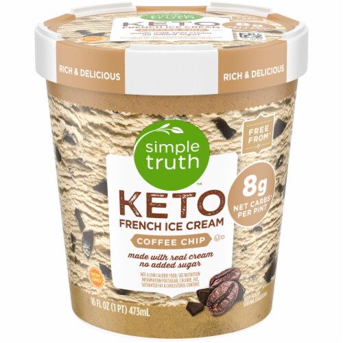 Simple Truth™ Keto Coffee Chip Ice Cream Pint Perspective: front