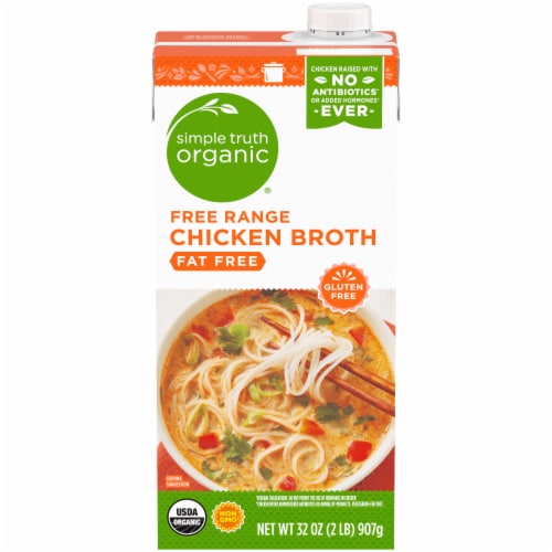 Simple Truth Organic® Fat Free Free Range Chicken Broth Perspective: front