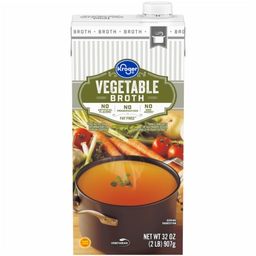 Kroger® Fat Free Vegetable Broth Perspective: front