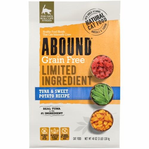 Abound® Grain Free Limited Ingredient Tuna & Sweet Potato Recipe Natural Dry Cat Food Perspective: front