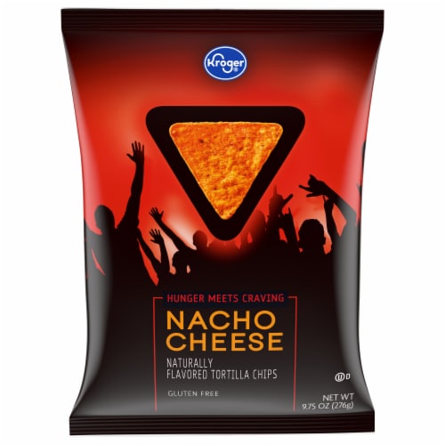 Kroger® Nacho Cheese Flavored Tortilla Chips Perspective: front