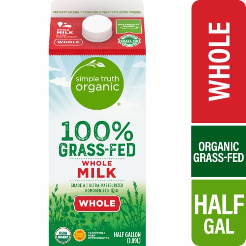 Simple Truth Organic® Grass-Fed Whole Milk Perspective: front