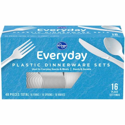 Kroger® Plastic Dinnerware Multi-Pack Set Perspective: front