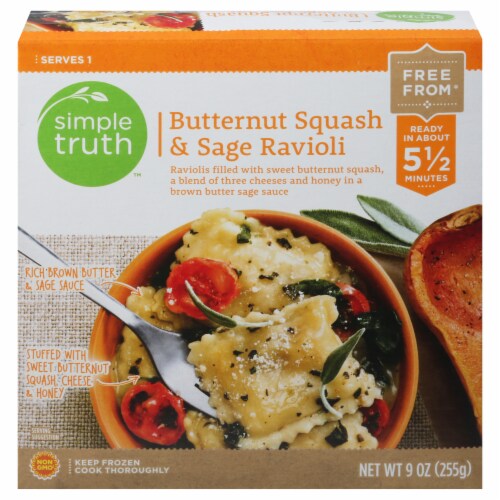 Simple Truth™ Butternut Squash & Sage Ravioli Frozen Meal Perspective: front