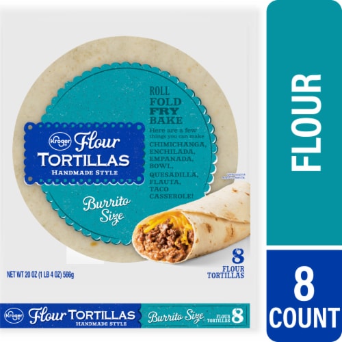 Kroger® Burrito Size Flour Tortillas Perspective: front