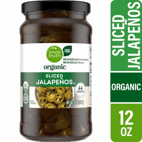 Simple Truth Organic® Medium Hot Sliced Jalapeno Peppers Perspective: front