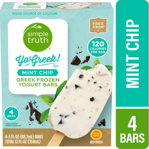 Simple Truth® Yo Greek! Mint Chip Greek Frozen Yogurt Bars Perspective: front
