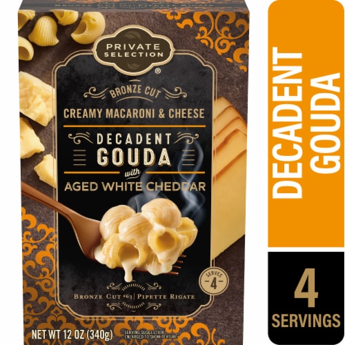 Private Selection® Bronze Cut Decadent Gouda with Aged White Cheddar Creamy Macaroni & Cheese Perspective: front
