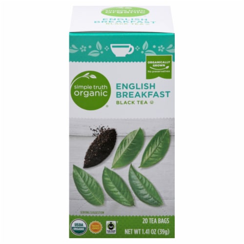 Simple Truth Organic® English Breakfast Black Tea Bags Perspective: front