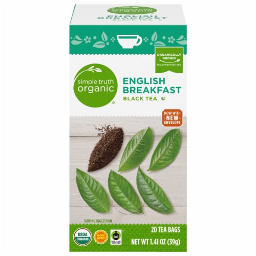 Simple Truth Organic® English Breakfast Black Tea Bags Perspective: front