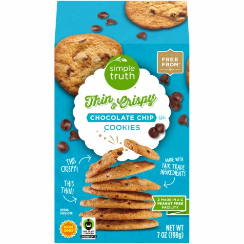 Simple Truth® Thin and Crispy Chocolate Chip Cookies Perspective: front