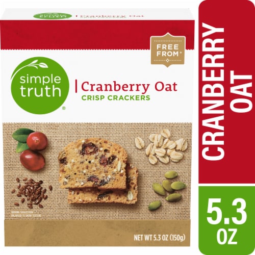 Simple Truth® Cranberry Oat Crisp Crackers Perspective: front