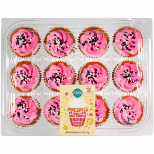 Bakery Fresh Goodness Pineapple Flavored Cupcakes Perspective: front