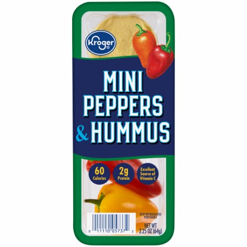 Kroger® Mini Peppers & Hummus Snack Pack Perspective: front