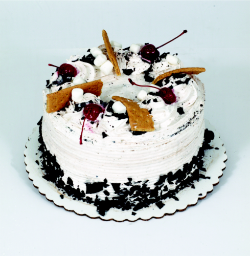 Bakery Fresh Goodness Chocolate Double Layer Cake with White Whipped Icing Perspective: front