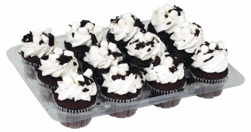 Bakery Fresh Goodness Vanilla Iced Chocolate Cupcakes Perspective: front