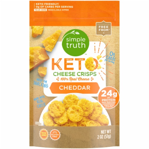 Simple Truth™ Gluten Free Keto Cheddar Cheese Crisps Perspective: front