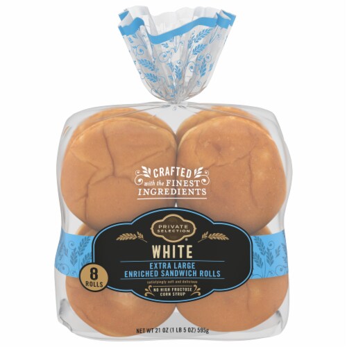 Private Selection® Extra Large White Hamburger Buns Perspective: front