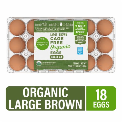 Simple Truth Organic™ Cage Free Large Brown Eggs Perspective: front