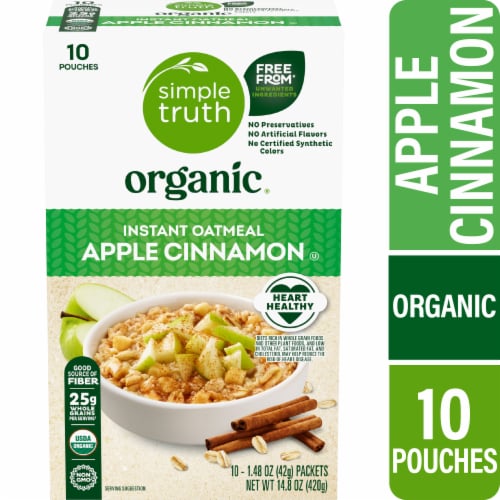 Simple Truth Organic® Apple Cinnamon Instant Oatmeal Packets