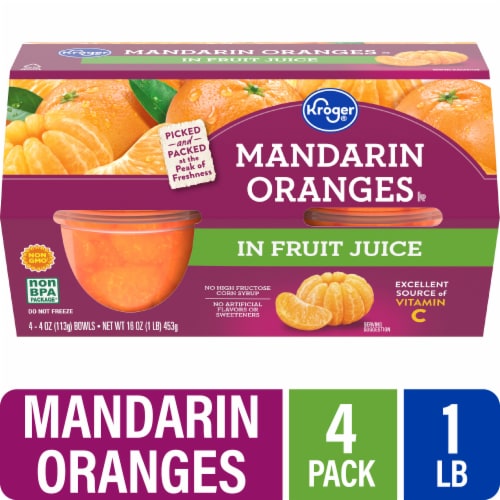 Kroger® Mandarin Oranges in Juice Cups Perspective: front