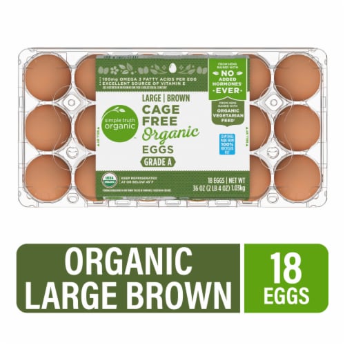 Simple Truth Organic™ Cage Free Grade A Large Brown Eggs Perspective: front