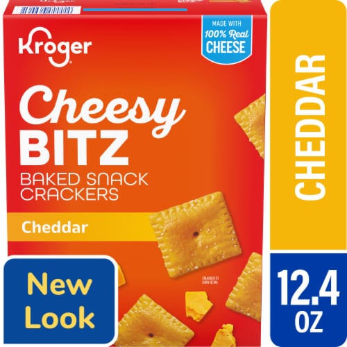 Kroger® Baked Cheesy Bitz Cheddar Cheese Crackers Perspective: front