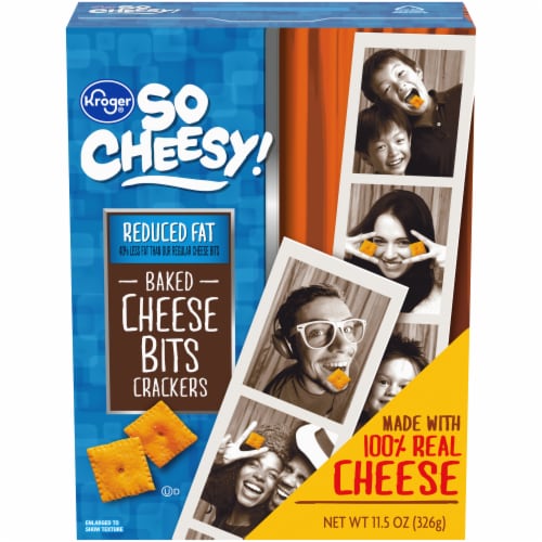 Kroger® So Cheesy! Reduced Fat Baked Cheese Bits Crackers Perspective: front