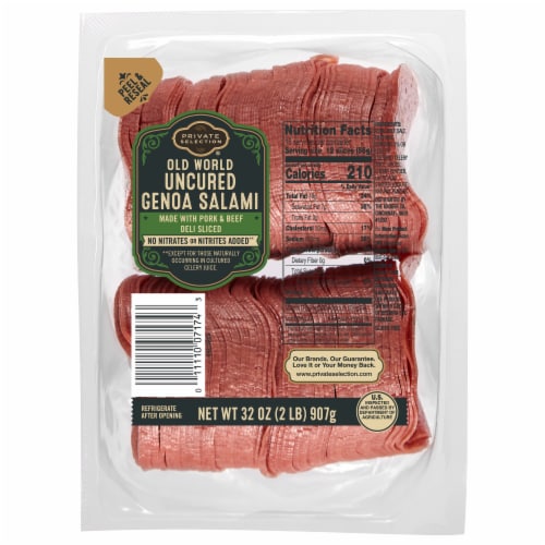 Private Selection™ Old World Genoa Salami Fresh Sliced Deli Meat Perspective: front