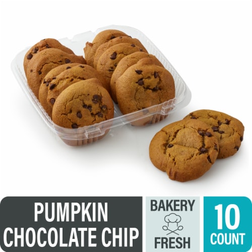 Bakery Fresh Goodness Pumpkin Chocolate Chip Cookies Perspective: front