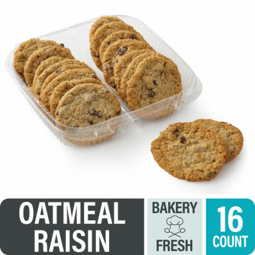 Bakery Fresh Oatmeal Raisin Cookies Perspective: front