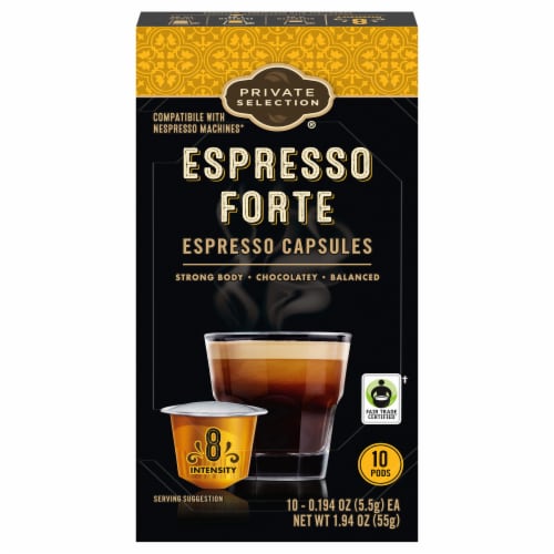 Private Selection® Coffee Capsules for Nespresso Original Machines Forte Espresso Dark Roast Perspective: front