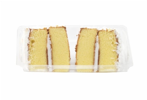 Bakery Fresh Goodness White Coconut Cake Slices Perspective: front