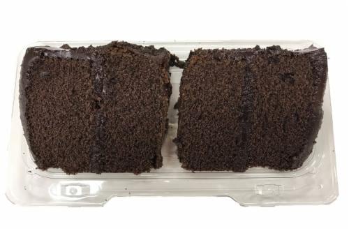 Bakery Fresh Goodness Fudge Iced Cake Slice Perspective: front