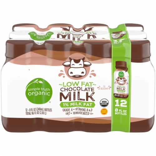 Simple Truth Organic® 1% Lowfat Chocolate Milk Perspective: front