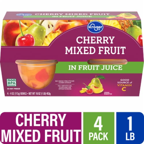 Kroger® Cherry Mixed Fruit in Juice Perspective: front