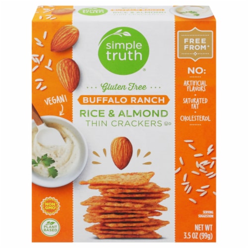Simple Truth® Gluten Free Buffalo Ranch Rice & Almond Thin Crackers Perspective: front